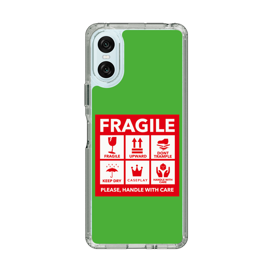 スリムプロテクションケース［ FRAGILE Sticker - Green ］