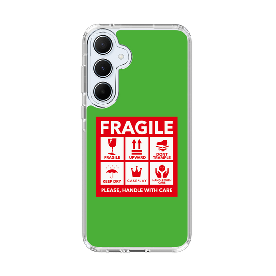 スリムプロテクションケース［ FRAGILE Sticker - Green ］