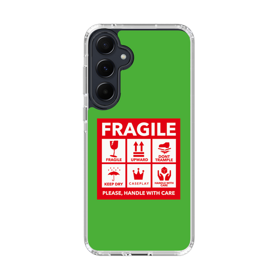 スリムプロテクションケース［ FRAGILE Sticker - Green ］