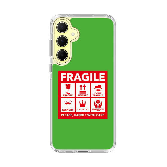 スリムプロテクションケース［ FRAGILE Sticker - Green ］