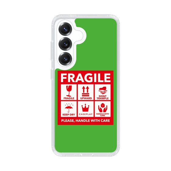 スリムプロテクションケース［ FRAGILE Sticker - Green ］