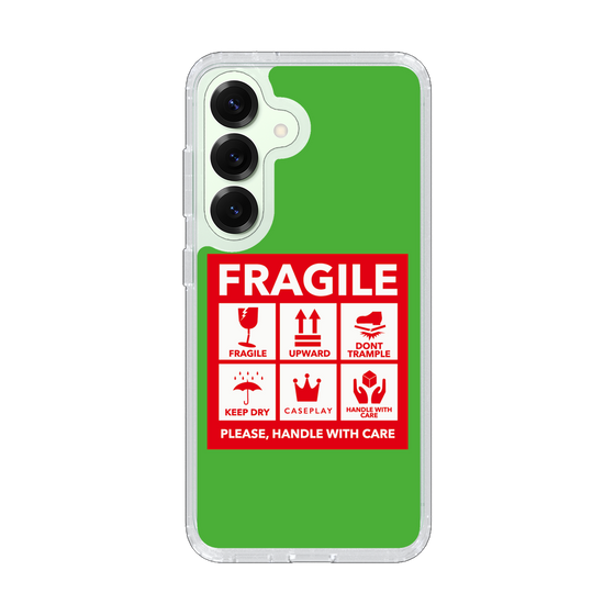 スリムプロテクションケース［ FRAGILE Sticker - Green ］