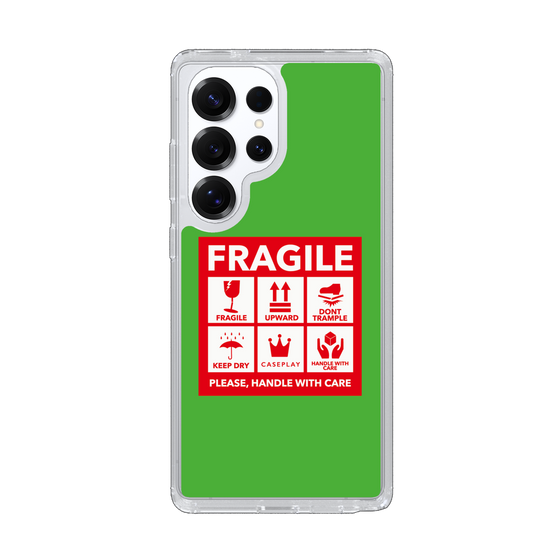 スリムプロテクションケース［ FRAGILE Sticker - Green ］