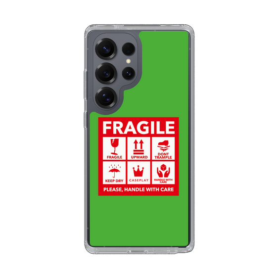 スリムプロテクションケース［ FRAGILE Sticker - Green ］