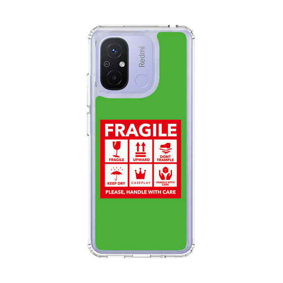 スリムプロテクションケース［ FRAGILE Sticker - Green ］