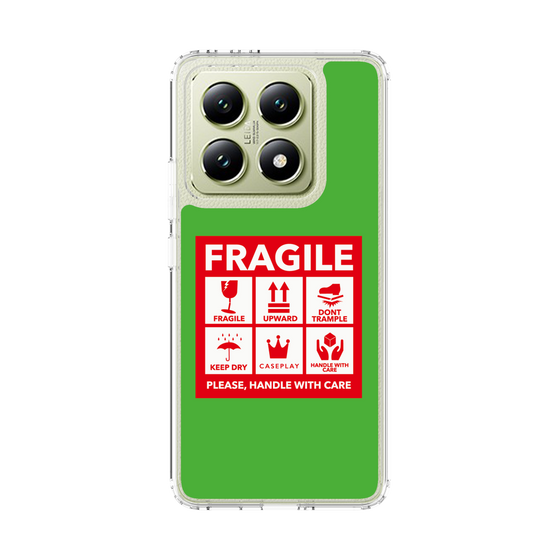 スリムプロテクションケース［ FRAGILE Sticker - Green ］