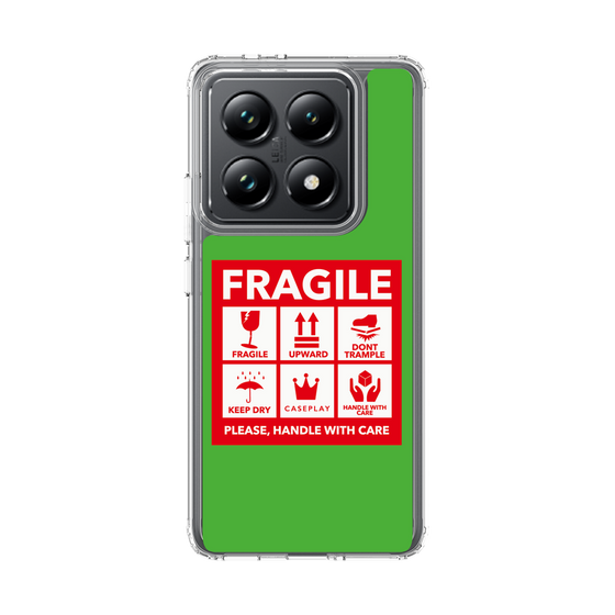 スリムプロテクションケース［ FRAGILE Sticker - Green ］