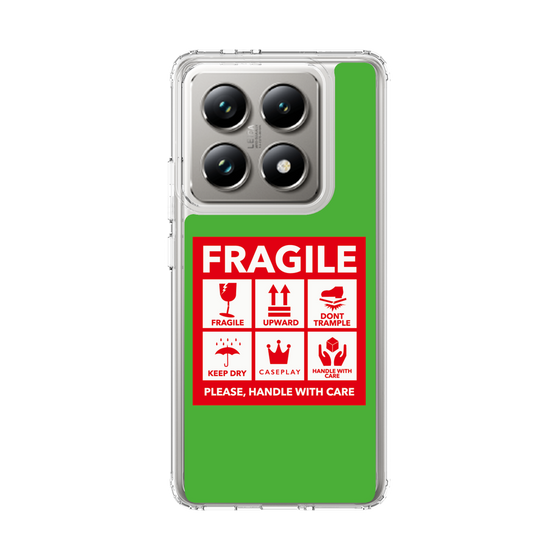 スリムプロテクションケース［ FRAGILE Sticker - Green ］