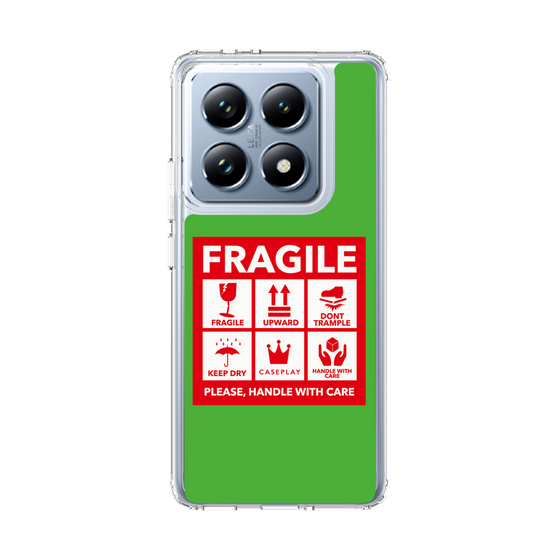 スリムプロテクションケース［ FRAGILE Sticker - Green ］