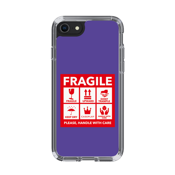 スリムプロテクションケース［ FRAGILE Sticker - Purple ］