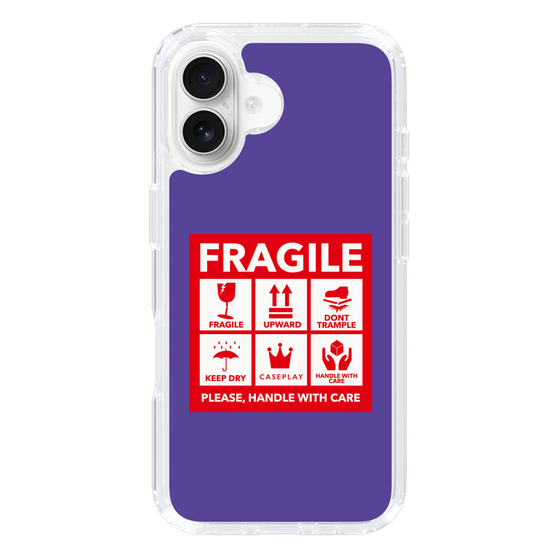 スリムプロテクションケース［ FRAGILE Sticker - Purple ］