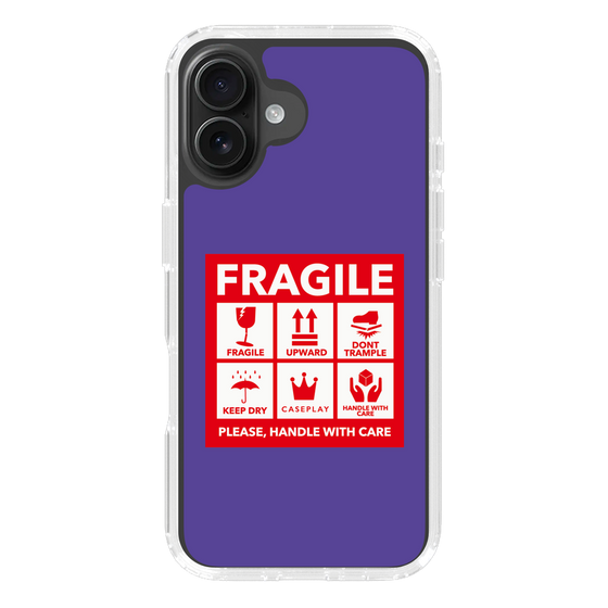 スリムプロテクションケース［ FRAGILE Sticker - Purple ］