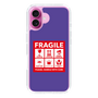 スリムプロテクションケース［ FRAGILE Sticker - Purple ］