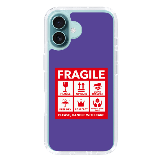 スリムプロテクションケース［ FRAGILE Sticker - Purple ］