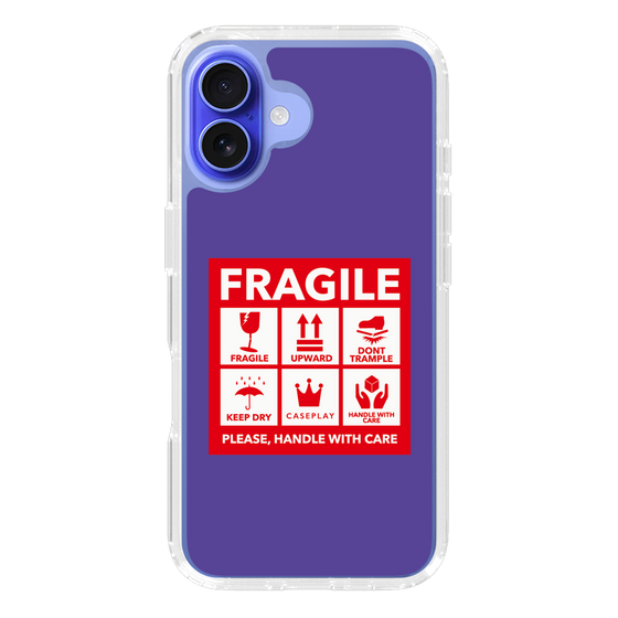 スリムプロテクションケース［ FRAGILE Sticker - Purple ］