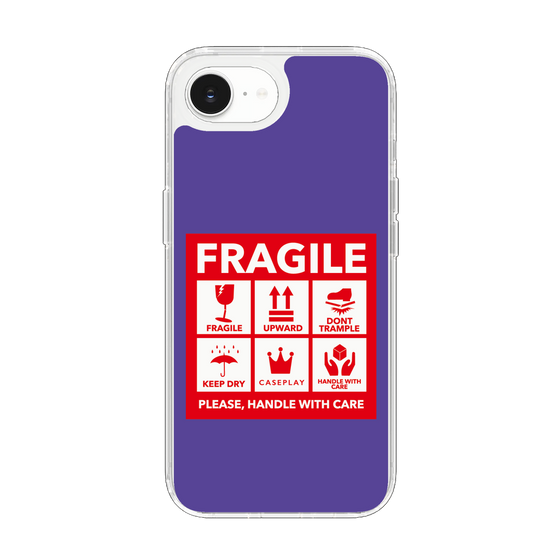 スリムプロテクションケース［ FRAGILE Sticker - Purple ］