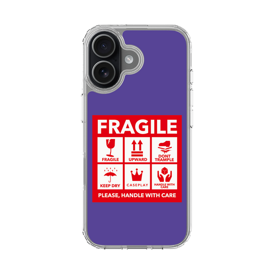 スリムプロテクションケース［ FRAGILE Sticker - Purple ］