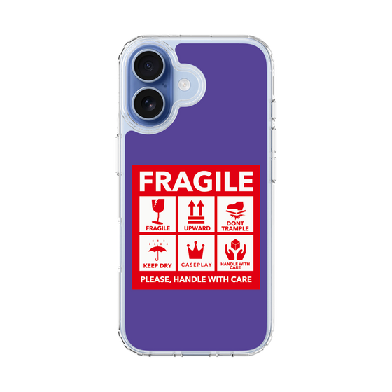 スリムプロテクションケース［ FRAGILE Sticker - Purple ］