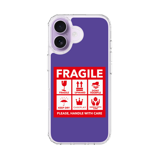 スリムプロテクションケース［ FRAGILE Sticker - Purple ］
