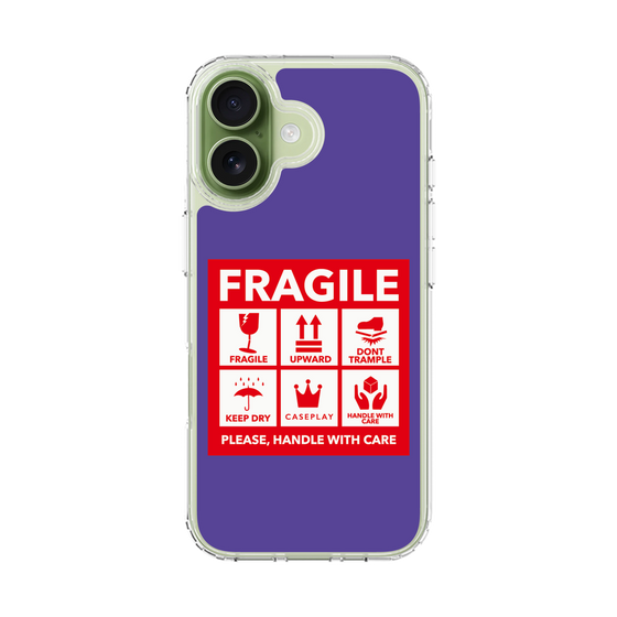 スリムプロテクションケース［ FRAGILE Sticker - Purple ］