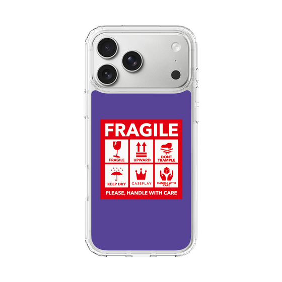 スリムプロテクションケース［ FRAGILE Sticker - Purple ］
