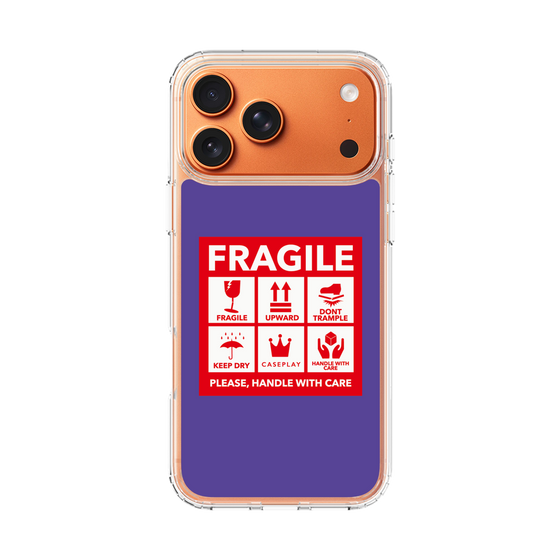 スリムプロテクションケース［ FRAGILE Sticker - Purple ］
