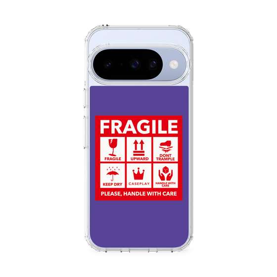スリムプロテクションケース［ FRAGILE Sticker - Purple ］