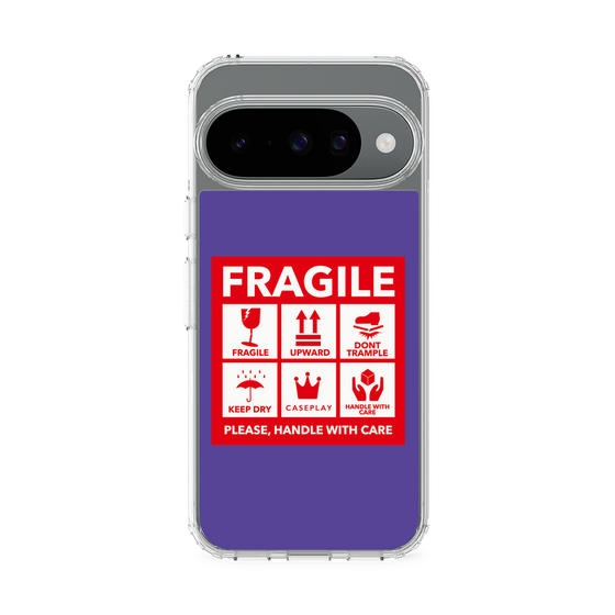 スリムプロテクションケース［ FRAGILE Sticker - Purple ］