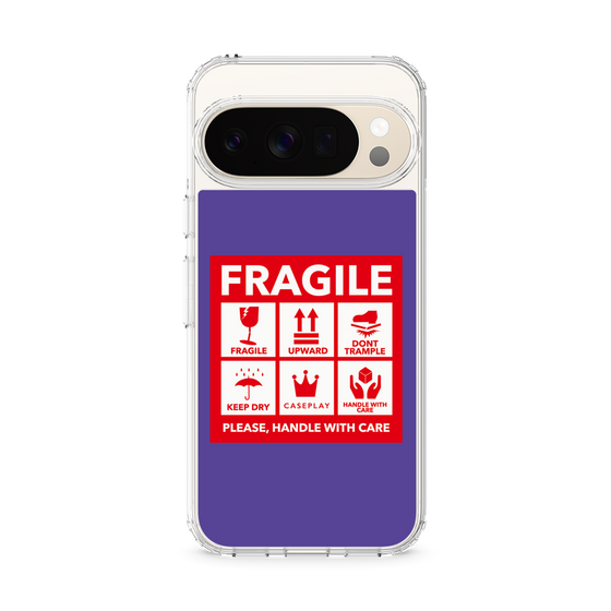 スリムプロテクションケース［ FRAGILE Sticker - Purple ］