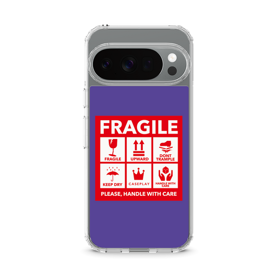 スリムプロテクションケース［ FRAGILE Sticker - Purple ］