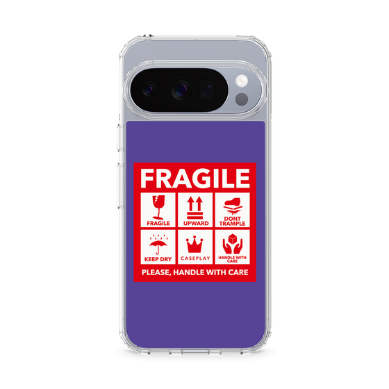 スリムプロテクションケース［ FRAGILE Sticker - Purple ］