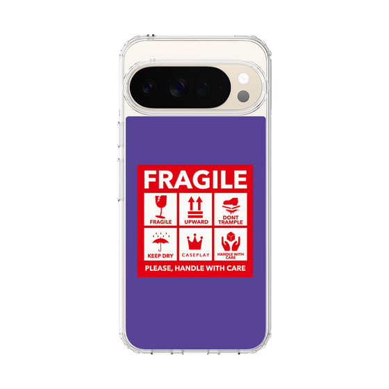 スリムプロテクションケース［ FRAGILE Sticker - Purple ］