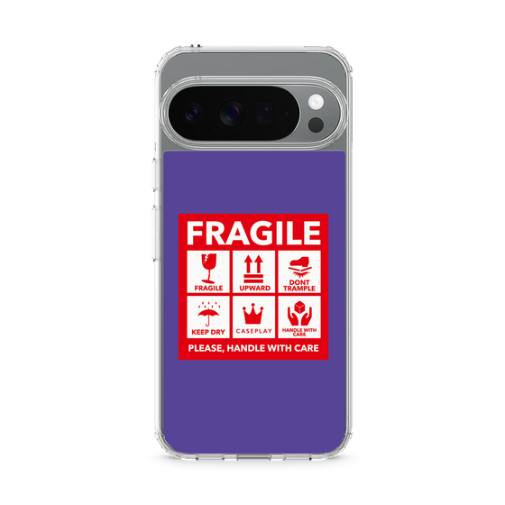 スリムプロテクションケース［ FRAGILE Sticker - Purple ］