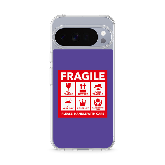 スリムプロテクションケース［ FRAGILE Sticker - Purple ］