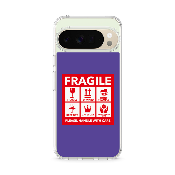 スリムプロテクションケース［ FRAGILE Sticker - Purple ］