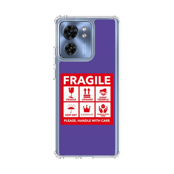 スリムプロテクションケース［ FRAGILE Sticker - Purple ］