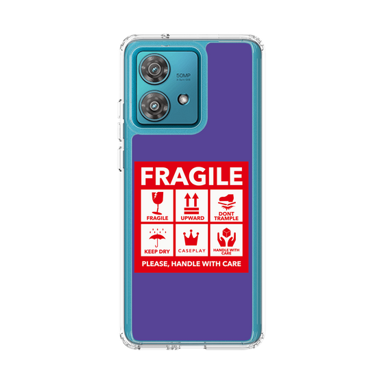 スリムプロテクションケース［ FRAGILE Sticker - Purple ］