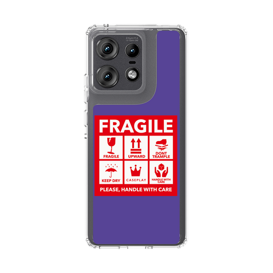 スリムプロテクションケース［ FRAGILE Sticker - Purple ］