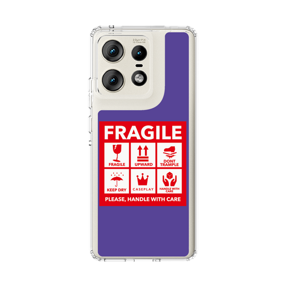 スリムプロテクションケース［ FRAGILE Sticker - Purple ］