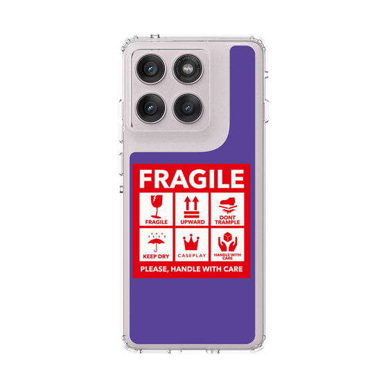 スリムプロテクションケース［ FRAGILE Sticker - Purple ］