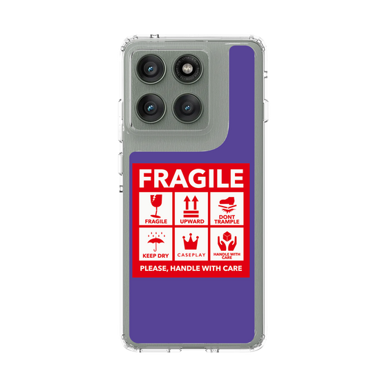 スリムプロテクションケース［ FRAGILE Sticker - Purple ］