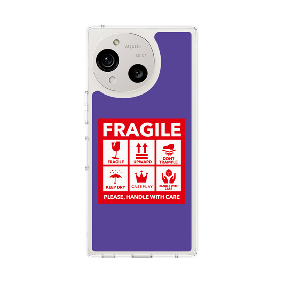 スリムプロテクションケース［ FRAGILE Sticker - Purple ］