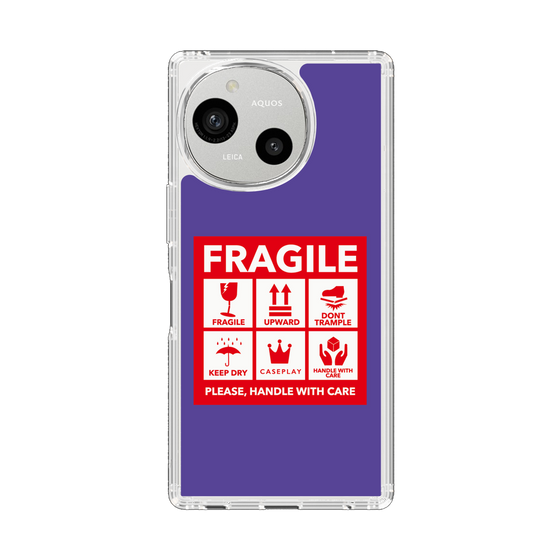 スリムプロテクションケース［ FRAGILE Sticker - Purple ］