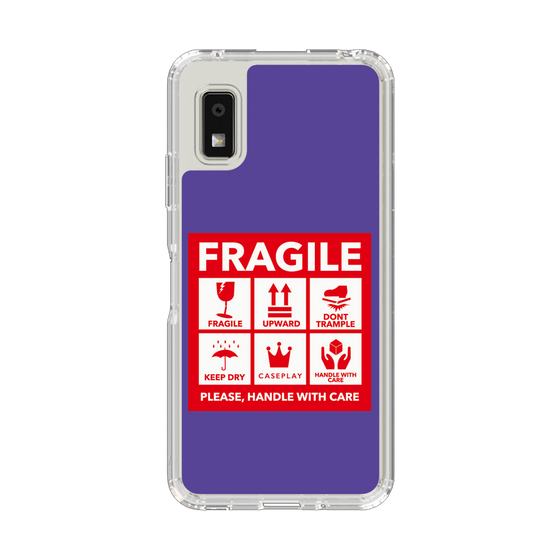 スリムプロテクションケース［ FRAGILE Sticker - Purple ］