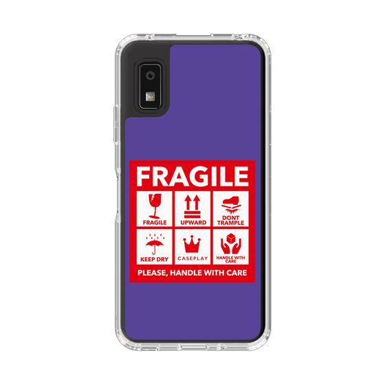 スリムプロテクションケース［ FRAGILE Sticker - Purple ］