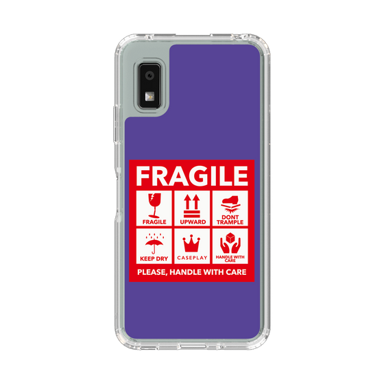 スリムプロテクションケース［ FRAGILE Sticker - Purple ］