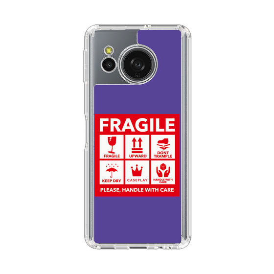 スリムプロテクションケース［ FRAGILE Sticker - Purple ］