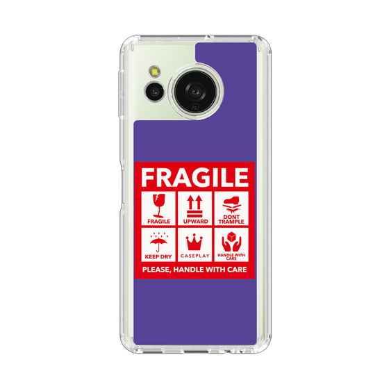スリムプロテクションケース［ FRAGILE Sticker - Purple ］