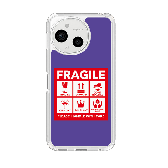 スリムプロテクションケース［ FRAGILE Sticker - Purple ］
