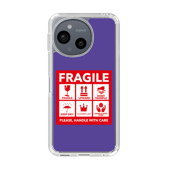 スリムプロテクションケース［ FRAGILE Sticker - Purple ］